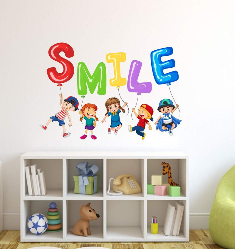 Tuffuk Smile Kids Large Vinyl Wallstickers for Home Decorations(80 cm x 50 cm)5TZ0142