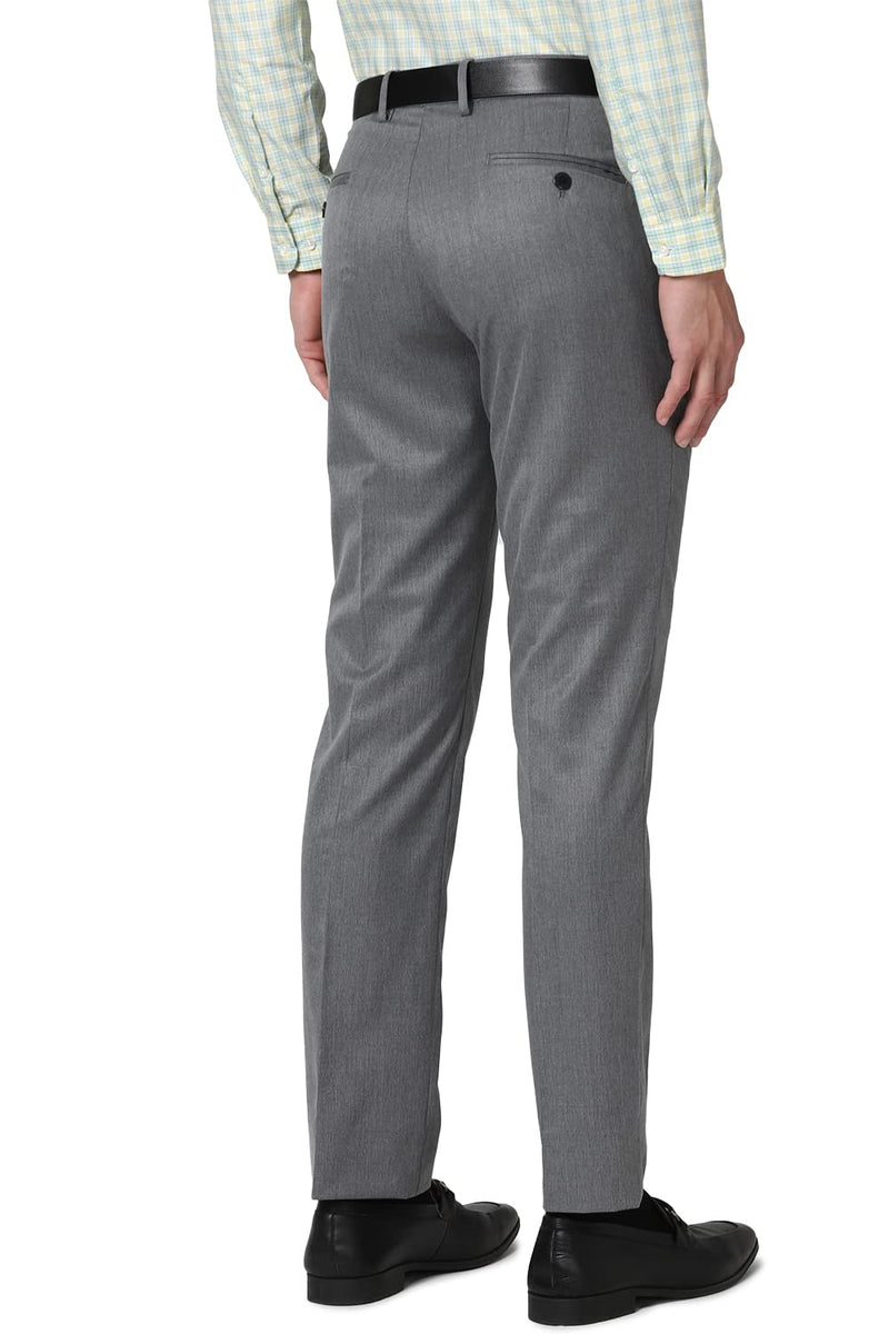 Peter England Men's Slim Work Utility Pants (PETFOSLB936447_Light Grey_92)