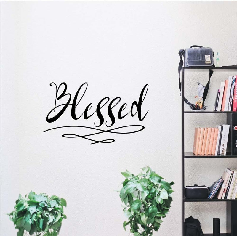 GADGETS WRAP Blessed Wall Sticker | Home Decor Wall Decal | Large (21 x 13 inches) Inspirational Wall Quote | Vinyl Wall Decals Quotes