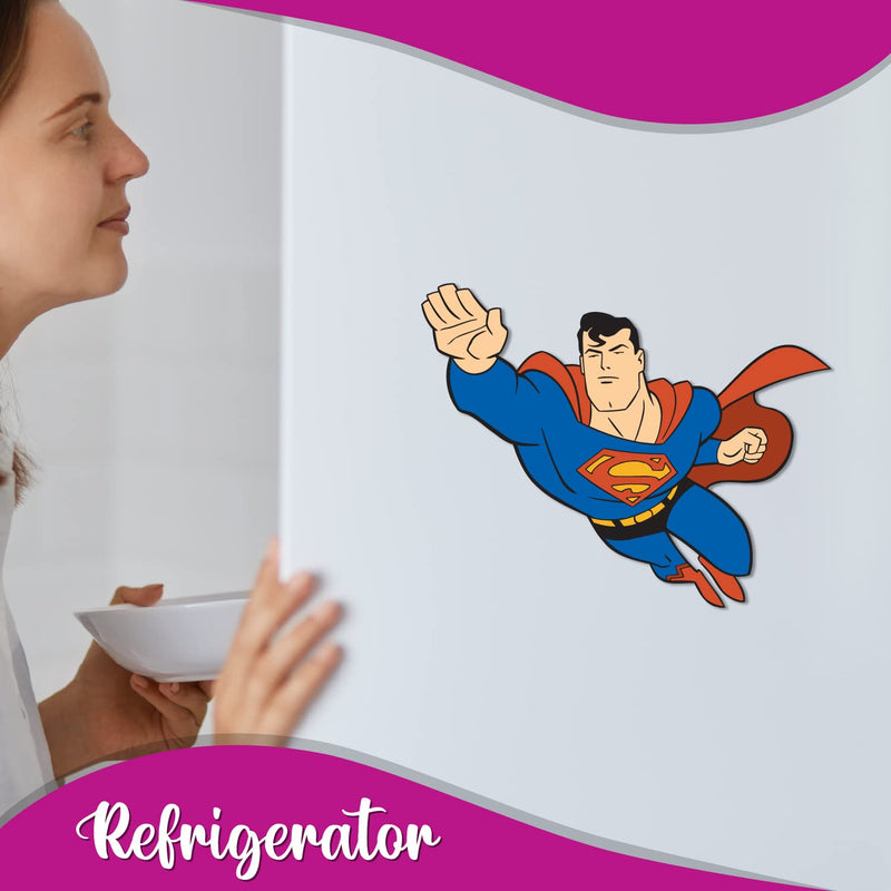 Bhai Please Superman Wooden Fridge Magnet (Pack of 1) Fun Comic Character Gift and Decoration