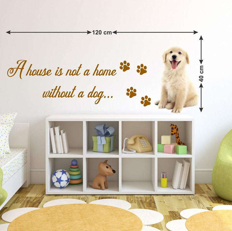 Tuffuk Doggy Large Vinyl Wallstickers for Home Decorations(120 cm x 40 cm)4TZ256