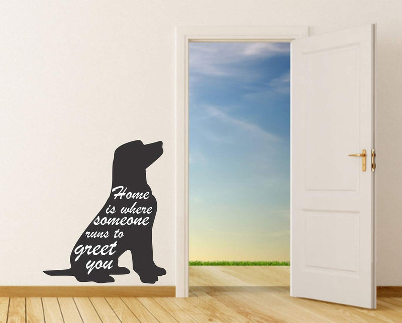 Tuffuk Dog with Quotes Large Vinyl Wallstickers for Home Decorations(50 cm x 60 cm)4TZ263