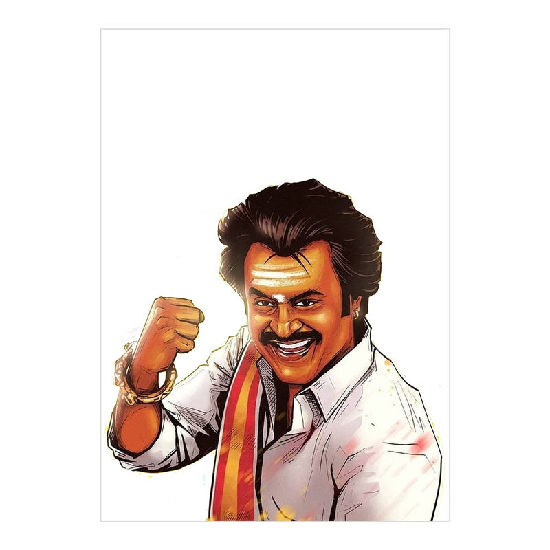 Rajinikanth Wall Sticker - Arunachalam Rajini Wall Poster - Superstar Wall Sticker - Rajini Wall Sticker - Thalaivar rajinikanth Wall Sticker - 300GSM - Glossy - starxdecals