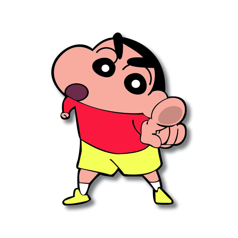 Bhai Please Shinchan Wooden Fridge Magnet | Fun Comic Character Gift and Decoration | Attractive Cartoon Theme Magnet for Indoor Decoration (Pack of 1)