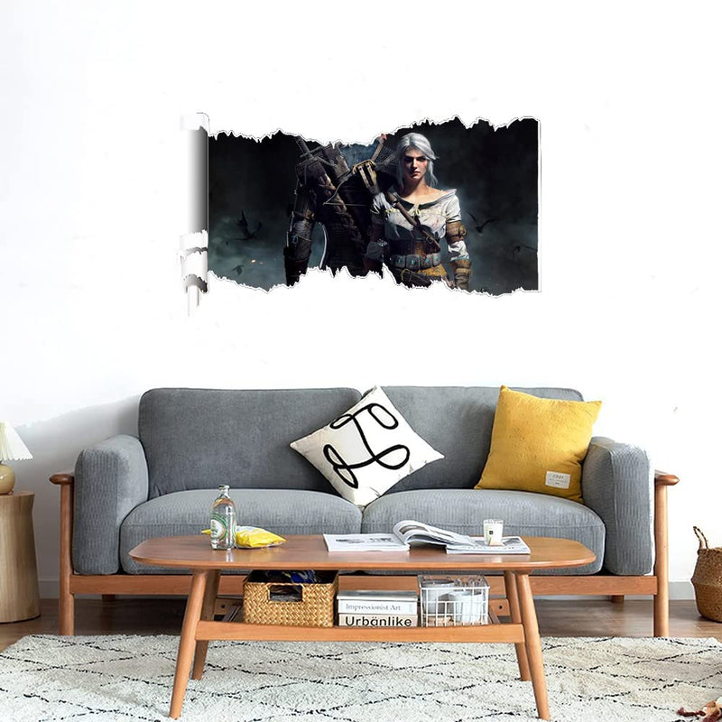 GADGETS WRAP Printed Wall Decal Sticker Scratched Paper Style Wall Decal (90cm x 50cm) - The Witcher 3 Wild Hunt