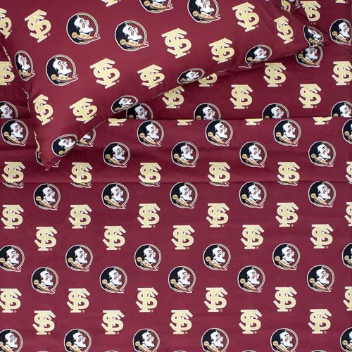 College Covers Florida State Seminoles Printed Solid Sheet S