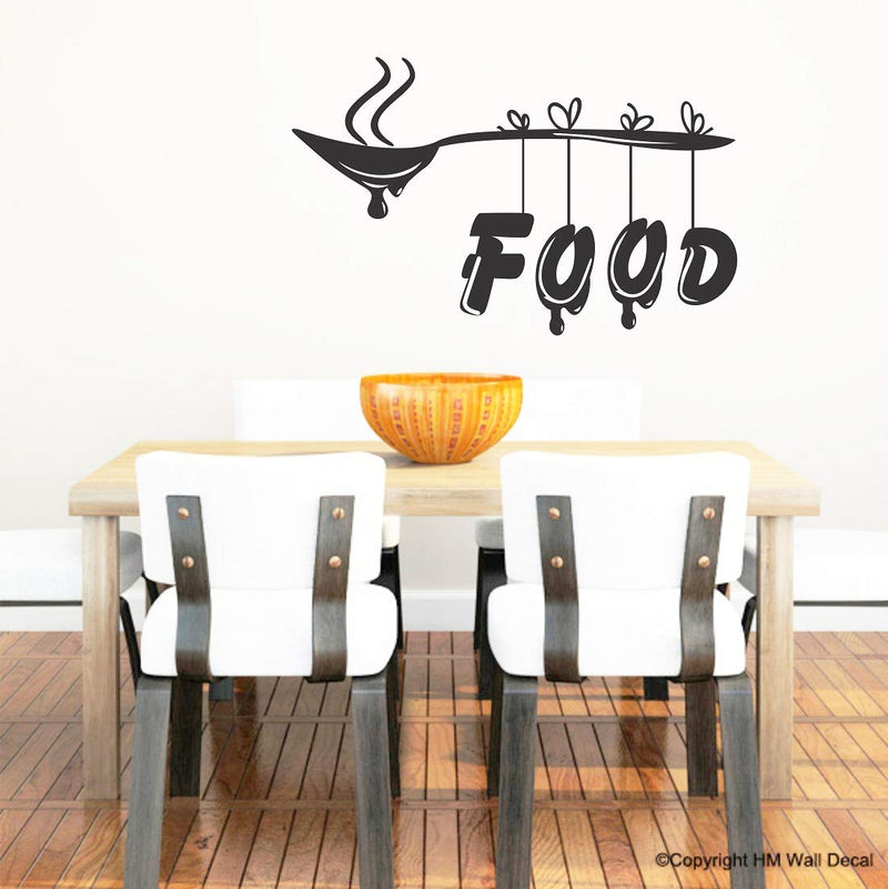 Wallzone Food Theme Decorative Vinyl Wall Sticker for Kids Room/Bedroom/Dining Hall| Wall Sticker for Home Decor (Medium, 50 cm x 30 cm)