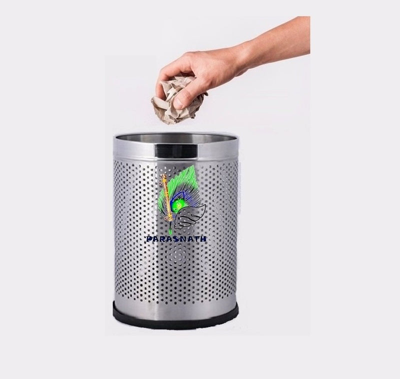 Parasnath Perforated Open Bin Stainless Steel Dustbin (10''X15'' 18 Litre)