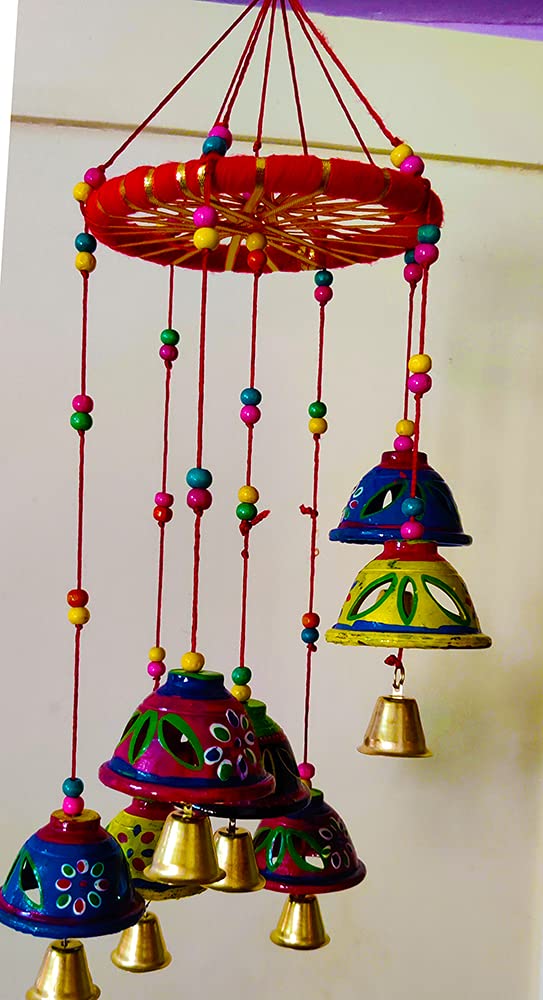 Avanti Creation Wooden Bell Hanging Showpiece Toran Wind Chimes for Home Balcony Bedroom || Home Decoration Items