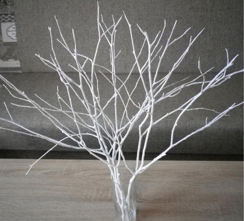 Vanchai 20 STEM 30" Long Real White Curly Willow Decor Dried Willow, Stems, Sticks. (Willow stem - Pack of 20 (Thin Stem))