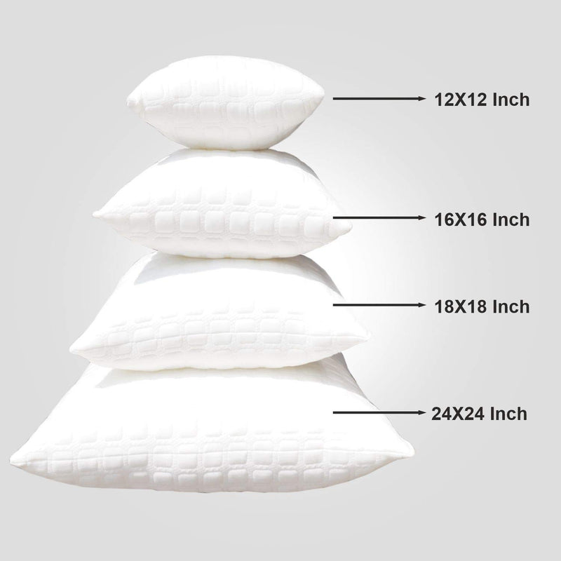 Dreamfactory 400 GSM Knitted Fabric Soft Fluffy Sleeping Pillow (16x16 - PC3)