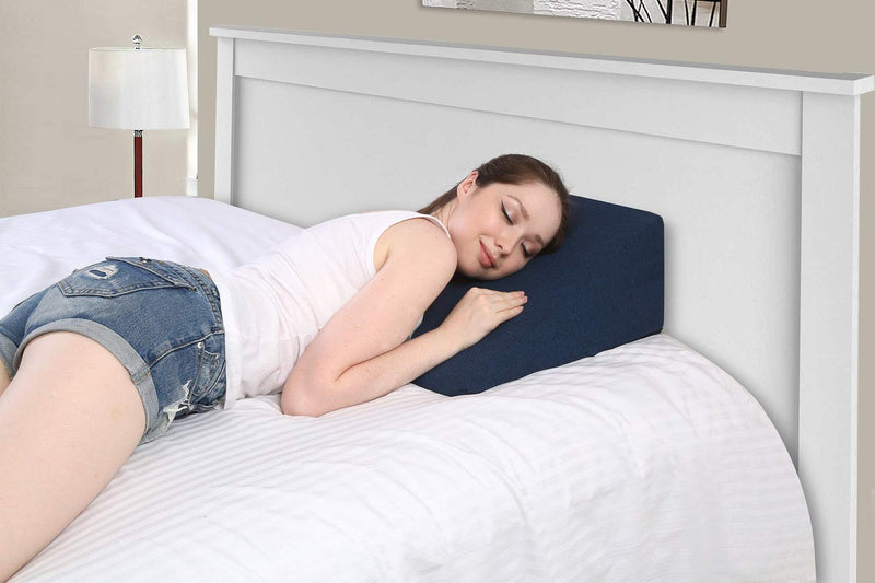 METRON- Medium Size Multipurpose Medical Foam Bed Wedge Pillow for Acid Reflux, Cold, Anti Snoring, Shoulder, Leg, Rest & Elevation Pillow, Can be used on Lap for reading And using Laptops Etc.(18”x17.5”x8”)