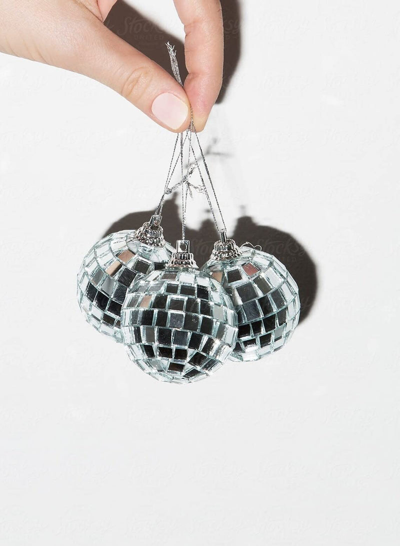 Disco Delights: 12-Piece Set of 1.2 Inch Mirror Disco Balls - Sparkling Fun for Party Decorations and Events!