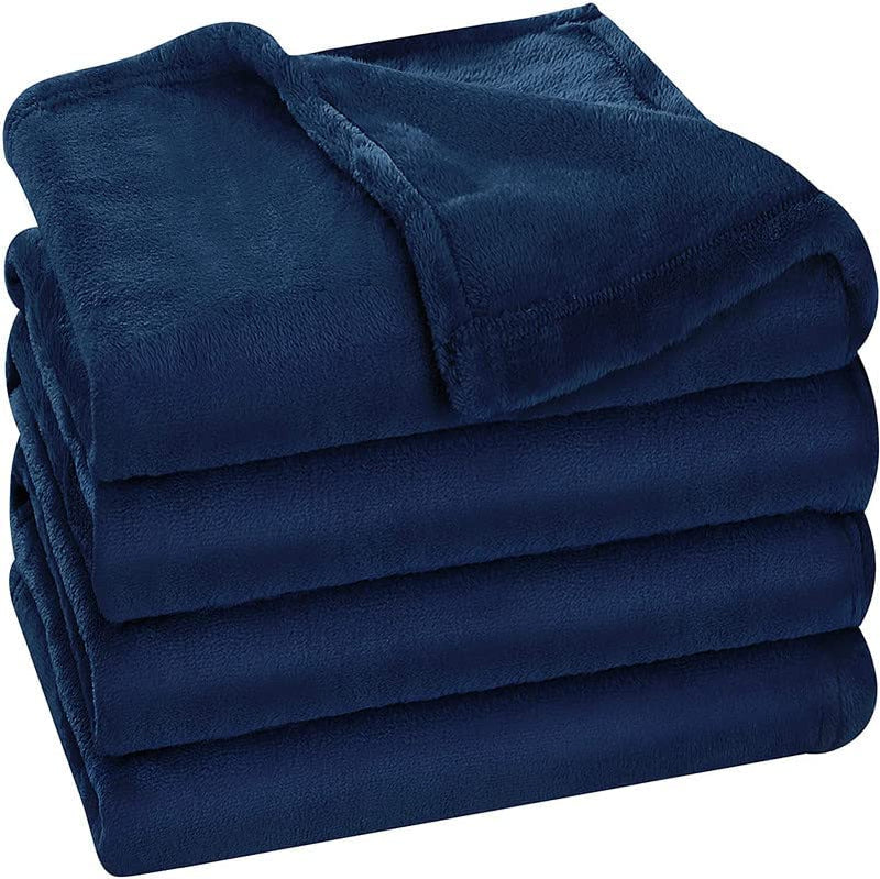 VAS COLLECTIONS® Premium Plush Single Blanket | 300 GSM Lightweight Cozy Soft for Bed, Sofa, Travel & Camping| 150x220 cm or 60X86 inches | Blue