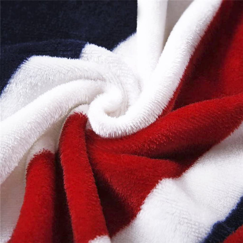 EMERGE UK Flag Bed Blanket Luxury Fleece Blanket Great British Flag Chair Cabin Sofa Couch Blanket Warm Soft Plush Travel Blanket Bedspread Cover Beach Throw Blanket