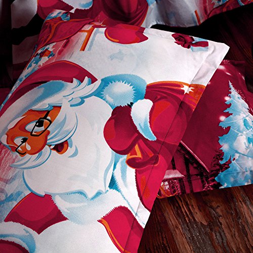 Ubersweet® 4pcs Polyester Fiber 3D Printed Cartoon Merry Christmas Gift Santa Claus Deep Po et Bedding Set B lo ES Cover Bed Sheet 2 Pillowcases'