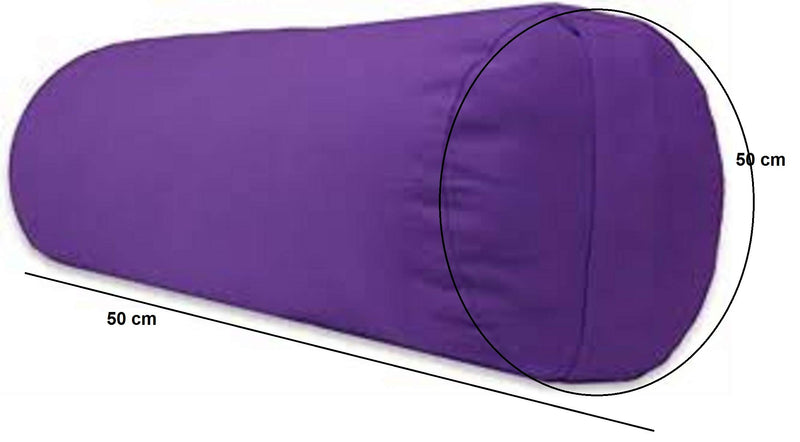 Coca Industries Yoga Bolster With hi Flipper Microfiber (Purple)