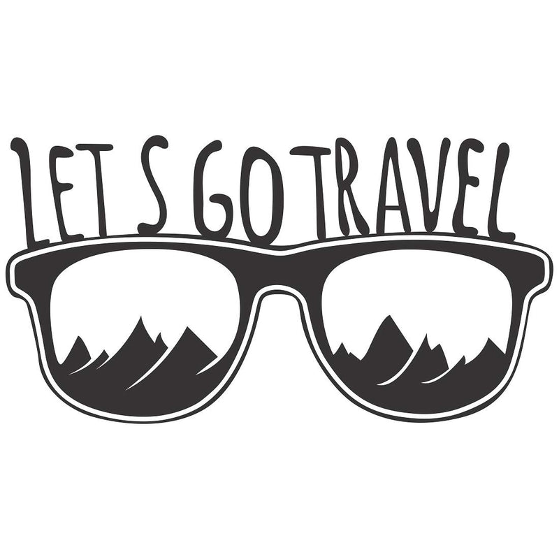 Tuffuk Let's Go Travel Large Vinyl Wallstickers for Home Decorations(50 cm x 30 cm)4TZ250