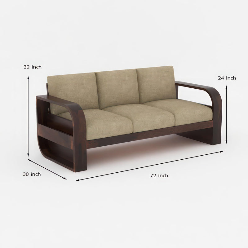 NATRAJ ART & CRAFT Sheesham Wood 5 Seater Sofa Set Without Coffee Table for Living Room | Sofa Set for Living Room Furniture (3+1+1)