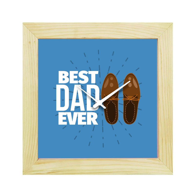 Yaya Cafe Best Dad Ever Desk Clock for Dad - 8x8 inches