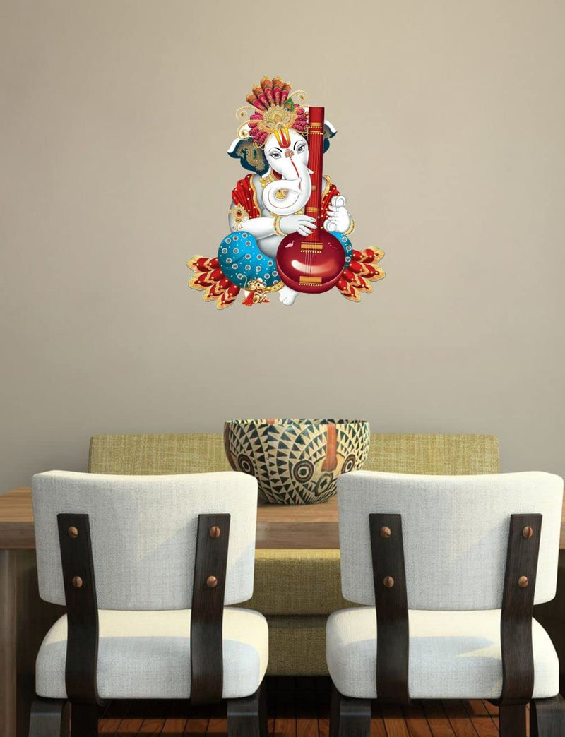 Decor Kraft Ganpati Wall Sticker & Decal,Size- 50 Cm X 34 Cm,Religious