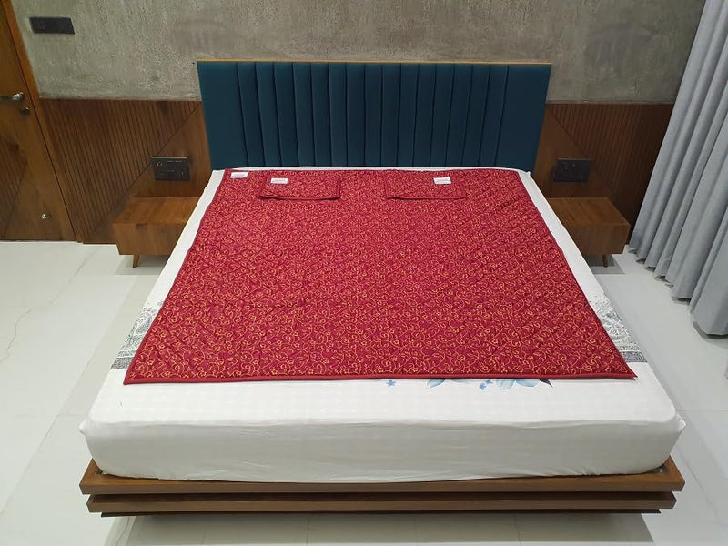 BIO Magnetic Mattress Protector with 2 Pillow (6X6 feet) Maroon