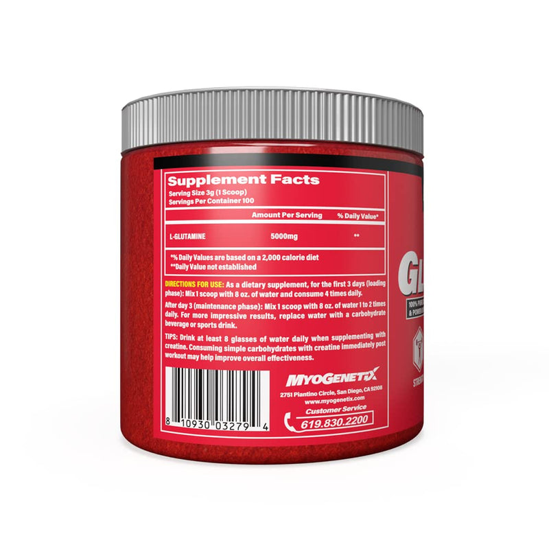 GLUTAMINE | 100% PURE L-GLUTAMINE THAT HELPS BOOST RECOVERY, INTESTINAL & IMMUNE HEALTH | 60 SERVINGS | Powder form Glutamine |