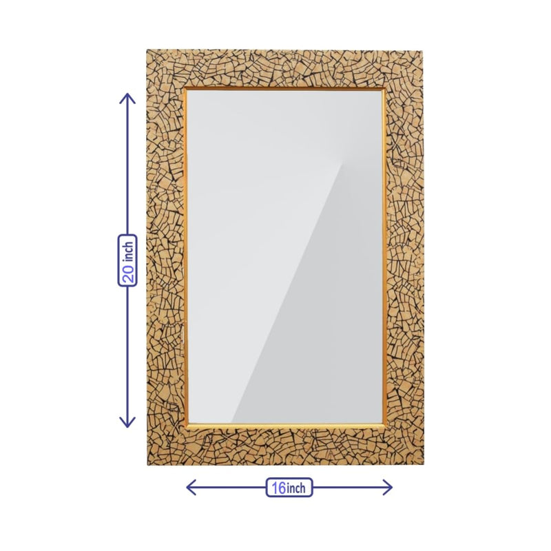 AG CRAFTS Bathroom Mirror, Frame Mirror Glass Wooden, 16x20 Size Bathroom Mirror