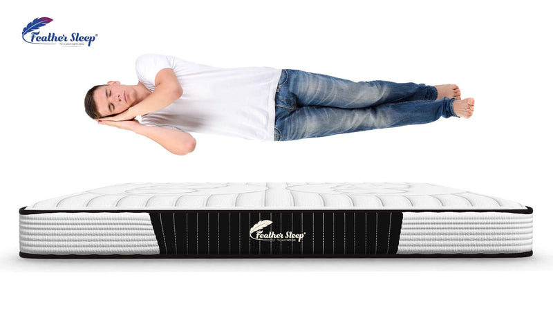 Feather Sleep Dual Comfort 5 Inch Hybrid Ortho Reversible Mattress with Cool Gel Foam (White Colour 72x70x5 Inches)