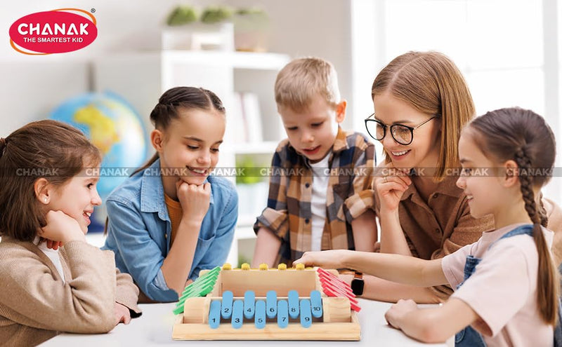 Chanak Shut The Box Dice Game, Classic Flip Me Multiplayer Game for Kids & Adults, Fun Wooden Tabletop Shut The Box Dice Game for Improving Math & Motor Skills for Kids Above 5 Years, BIS Approved.