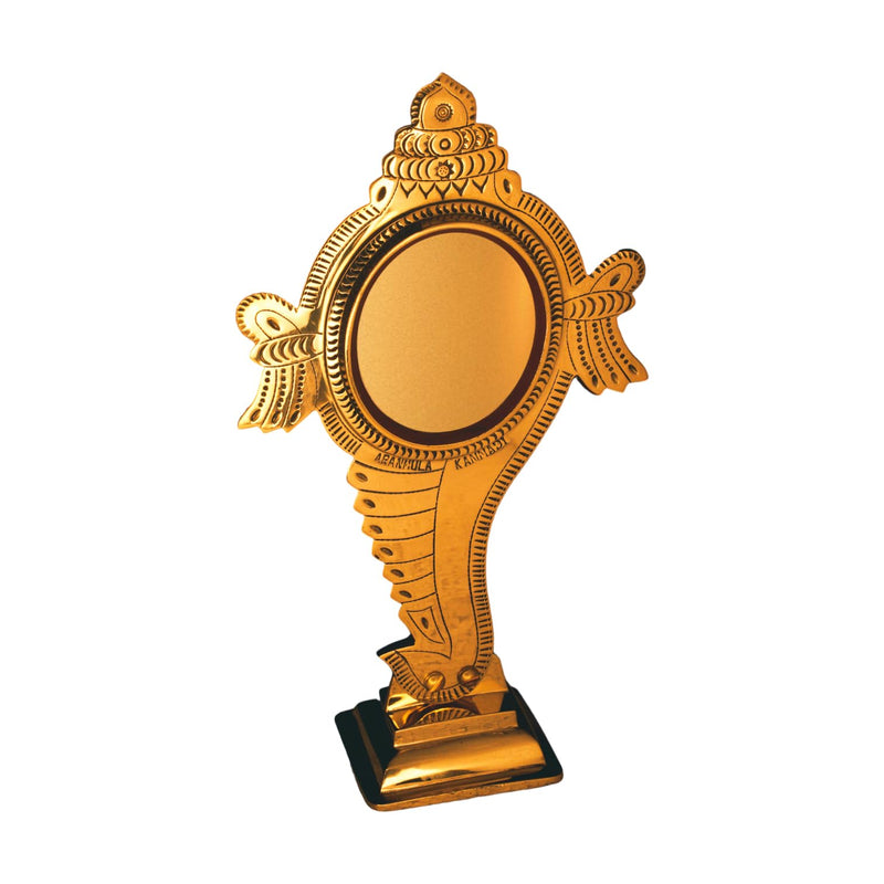 Aranmula Kannadi Shankh Peedom Kannadi Brass Metal Mirror