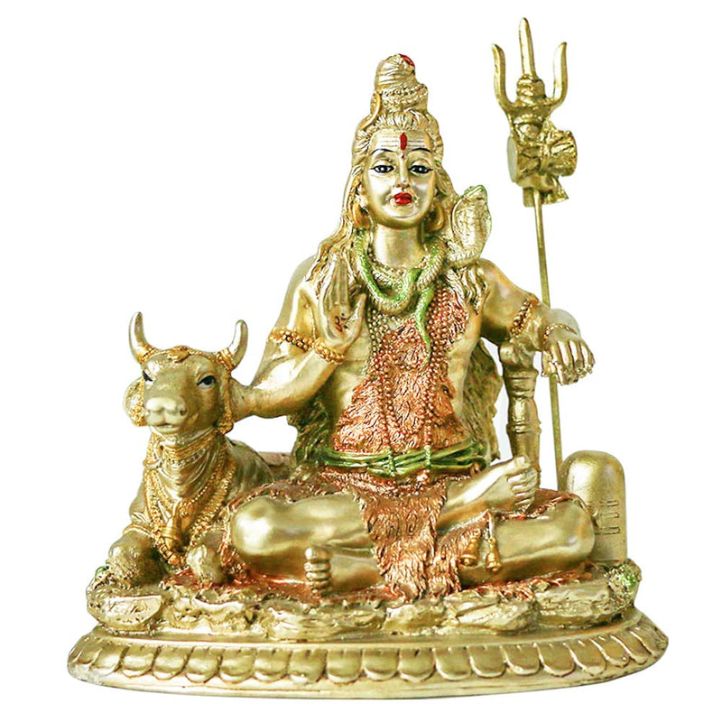 BangBangDa Hindu Lord Shiva Nandi Statue - Indian Diwali Gifts God Idol - India Ganpati Murti Pooja Item