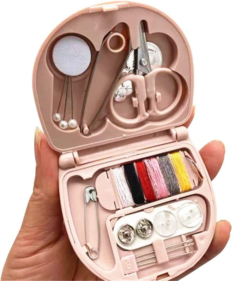 RIANZ Mini Travel Sew Kit Beginner Mini Sewing Box Pocket Folding Sewing Kit, with Sewing Needle, Thread, Cutton, Pin, Scissors, Clip, Needle Threader - 1 Pc