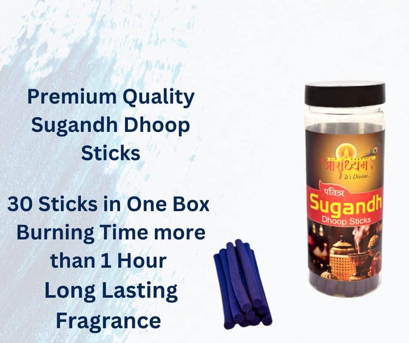 Aradhyam Pooja Premium Dhoop Sticks (Pack of 150 Dhoop Sticks, Weight -600 grms)(No Bamboo| No Charcoal) (Pavitra Kapoor Guggal, Pavitra Sugandh, Pavitra Mogra, Pavitra Rose and Pavitra Chandan)