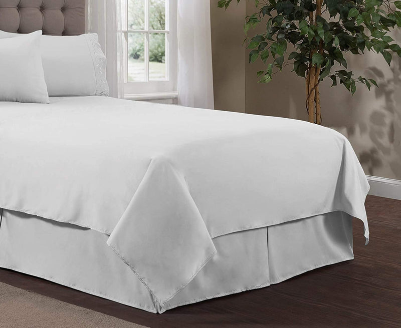 Superity Linen Oversized King Size Flat Sheet for Bed - 100% Cotton - Durable and Comfortable with 200 Thread Count - Soft, Breatheable, and Cozy - (132 X 110)