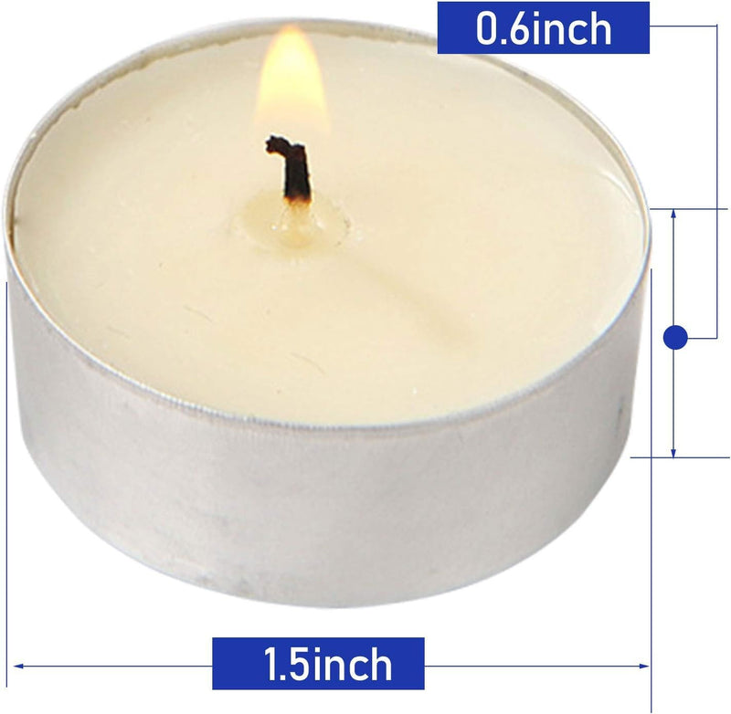 The Decor Affair 500 Pcs White Tea Light Candles, Each Bestowing 6-7 Hours of Uninterrupted, Magical, and Mesmerizing Illumination, to Elevate Your Space and Set a Spellbinding Atmosphere.