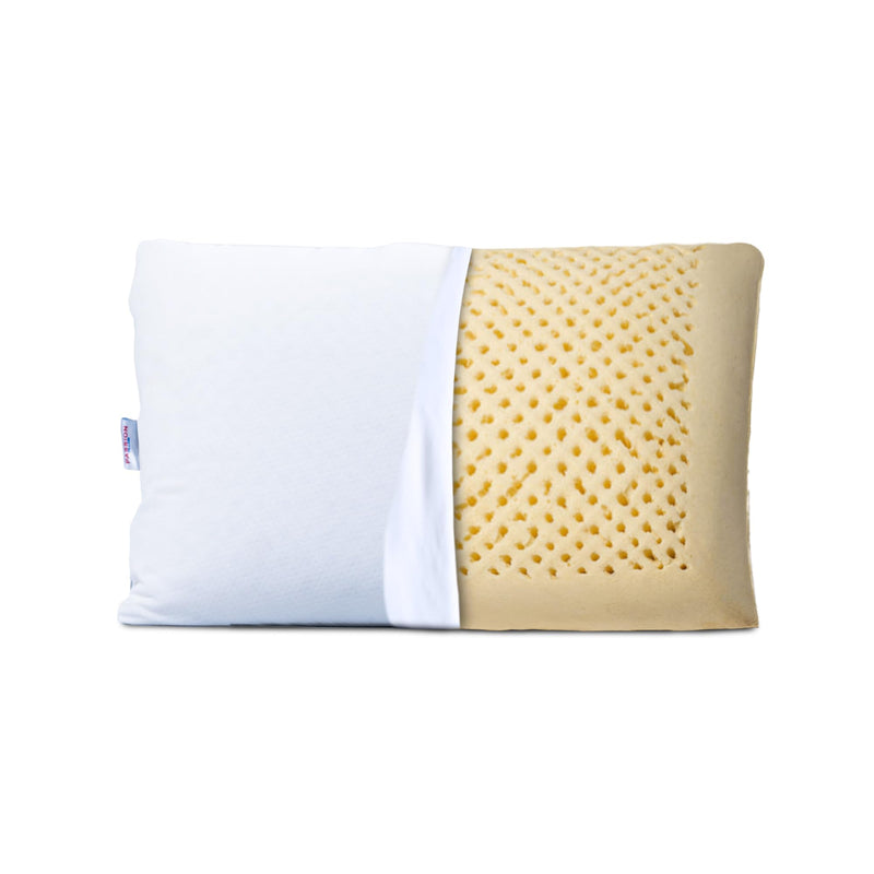 MM FOAM Passion Pillow - 100% Natural Latex, Firm and Thick Pillows for Sleeping, Suitable for Side and Back Sleepers (25.6 x 17.1 x 6.3 inches)