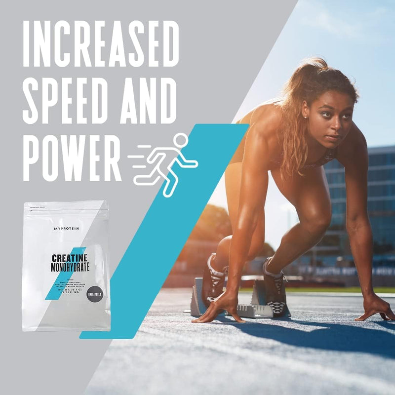 MyProtein Pure Creatine Monohydrate Powder (Unflavoured - 500 Gram, 166 Serves) 100% Creatine Monohydrate per serve Build Muscle - Increase Muscle Power, Boost Strength & Enhance Performance