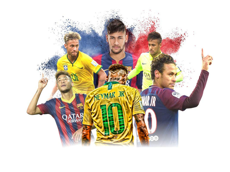 DivineDesigns™ Brazil Player Neymar Jr. Sticker (Size :- 66 X 51 cm) | Wall Sticker for Living Room/Bedroom/Office and All Decorative Stickers