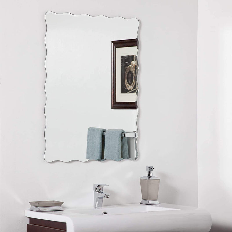 SDG Frameless Mirror N6 (18 x 24 Inch. with Beveled Edges, Suitable for Bathroom)