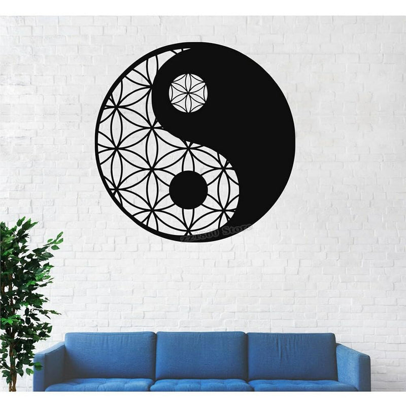 GADGETS WRAP Vinyl Yin Yang Wall Decal Black