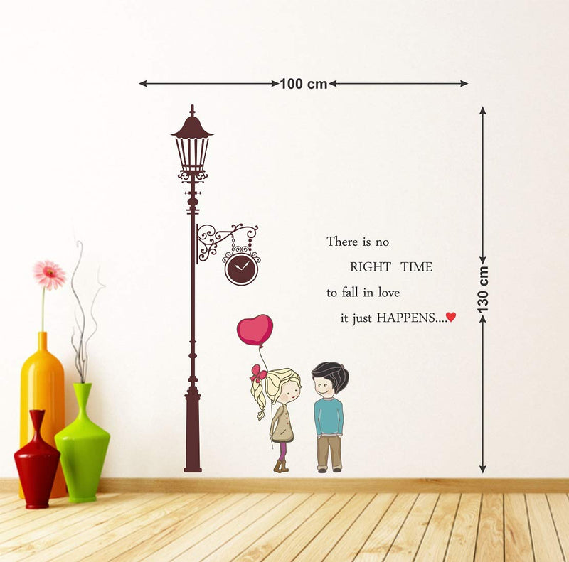 Tuffuk Love Couples Large Vinyl Wallstickers for Home Decorations(130 cm x 100 cm)5TZ409