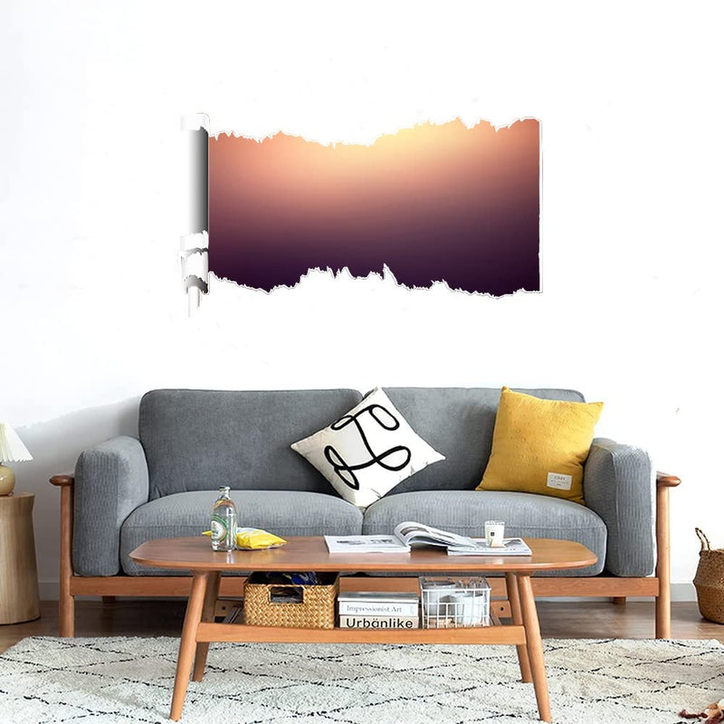 GADGETS WRAP Printed Wall Decal Sticker Scratched Paper Style Wall Decal (90cm x 50cm) - Sun Effect