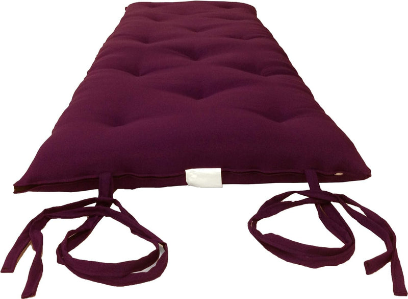 H B MSALA (DEVICE) Cotton Color Quilt | Foldable Light Weight Filled Cotton Quilt Mattress| Gadda | Furniture Traditional Japanese Floor Rolling Futon Mattress, Foldable Bed (72 x 36 inches) (Purple)