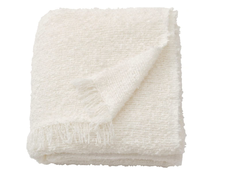 Ikea Evali Throw, off-white130x170 cm (51x67 ), 40% lyocell, 39% acrylic, 21 % polyester