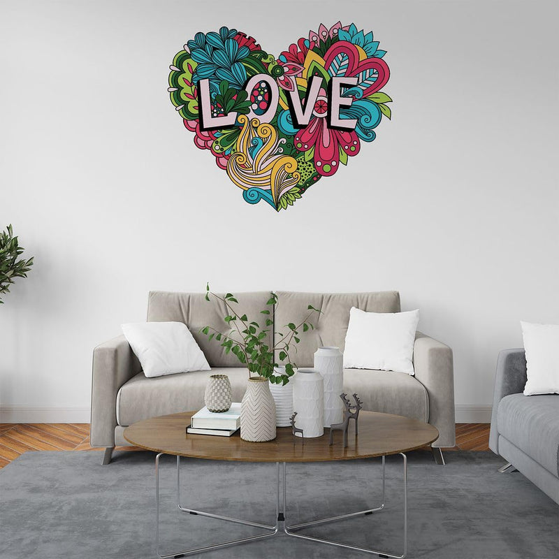 CVANU Love Self-Adhesive Vinyl Wall Sticker for Wall Decoration (23.5inX20in)_S303