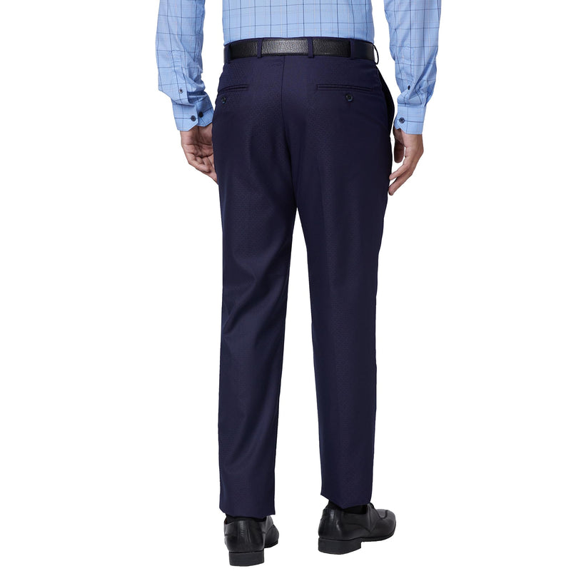 Park Avenue Men's Regular Trouser (PMTX07246-B8_Dark Blue_86)