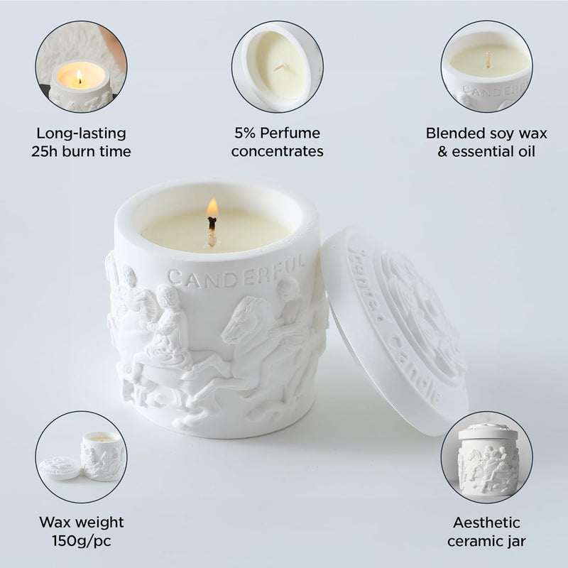 Urbane Home Scented Candles | Fragrance Candles | Candles for Wedding | Candles for Bedroom | Birthday Candles | Valentines Day Gifts Candles | DY-230701A | White