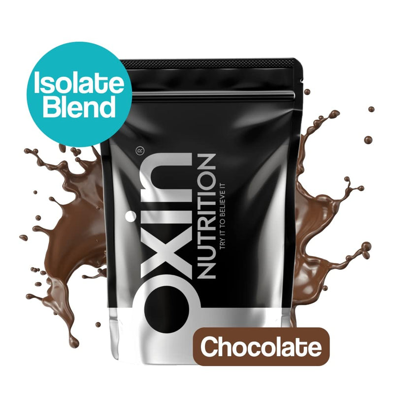 Oxin Nutrition Isolate Blend Whey Protein Powder Supplement Low Carb & Low Fat Zero Sugar Whey Protein from USA - 2lbs (Double Rich Chocolate)