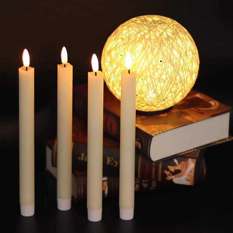 BESTOTTAM LED Candles Taper Candles 3D Flameless Candles Battery Operated Candle Lights LED Long Candles for Table Christmas Birthday Party Wedding Home Church Decoration with Remote-6 Pics